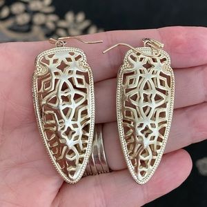 Kendra Scott Sadie Gold Filagree Statement Earring